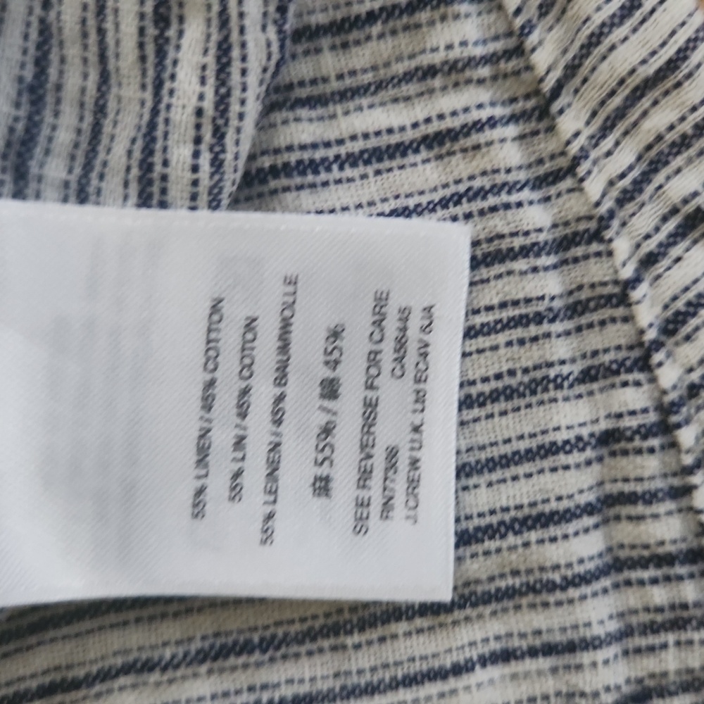 J. Crew Blue Denim With Flutter Sleeves Top Womens 10 - Picture 4 of 6